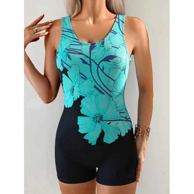 Figurbetonter Einteiler mit Blumenprint