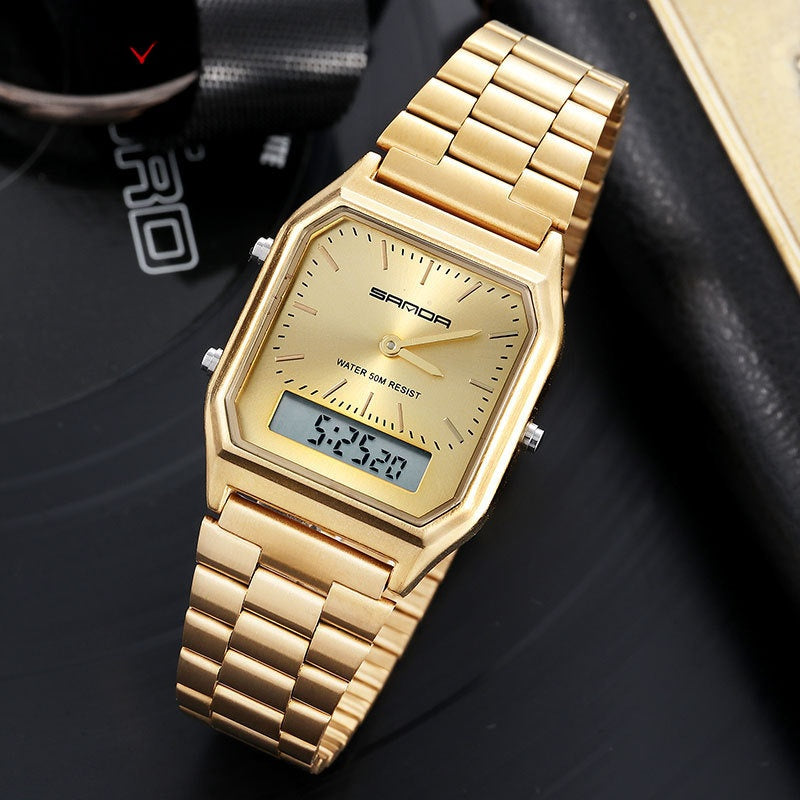 Business-Armbanduhr mit Doppeldisplay