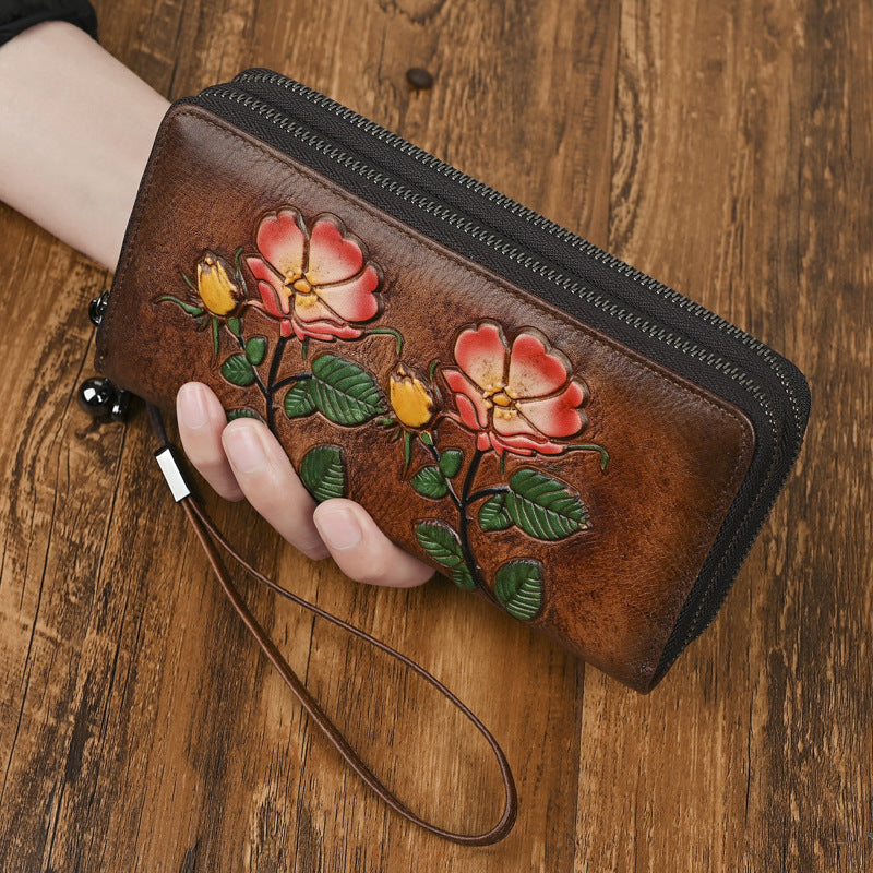 Long Wallet mit Reissverschluss aus Echtleder – Bild 3 | LuxeStyle