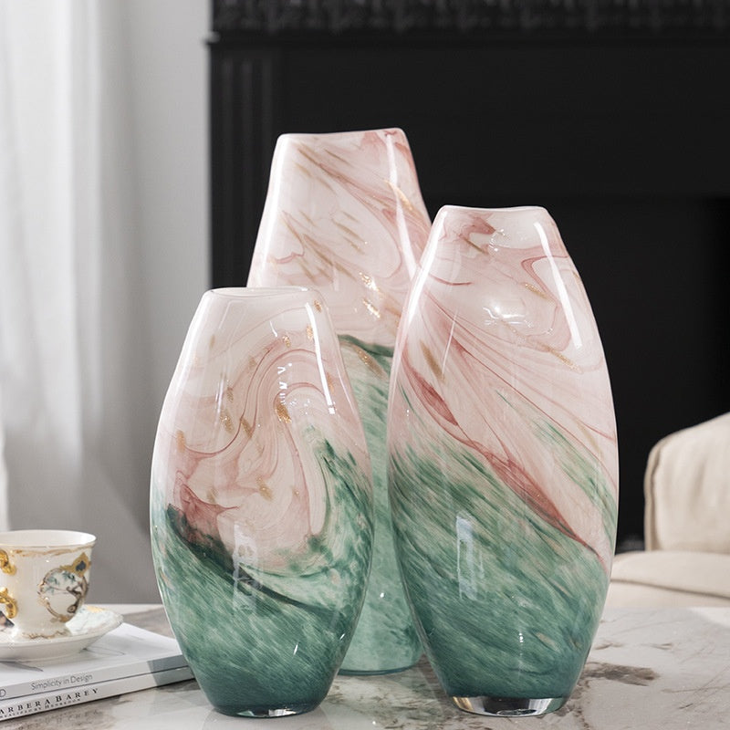Rhyolith Glasvase Handgemacht | LuxeStyle
