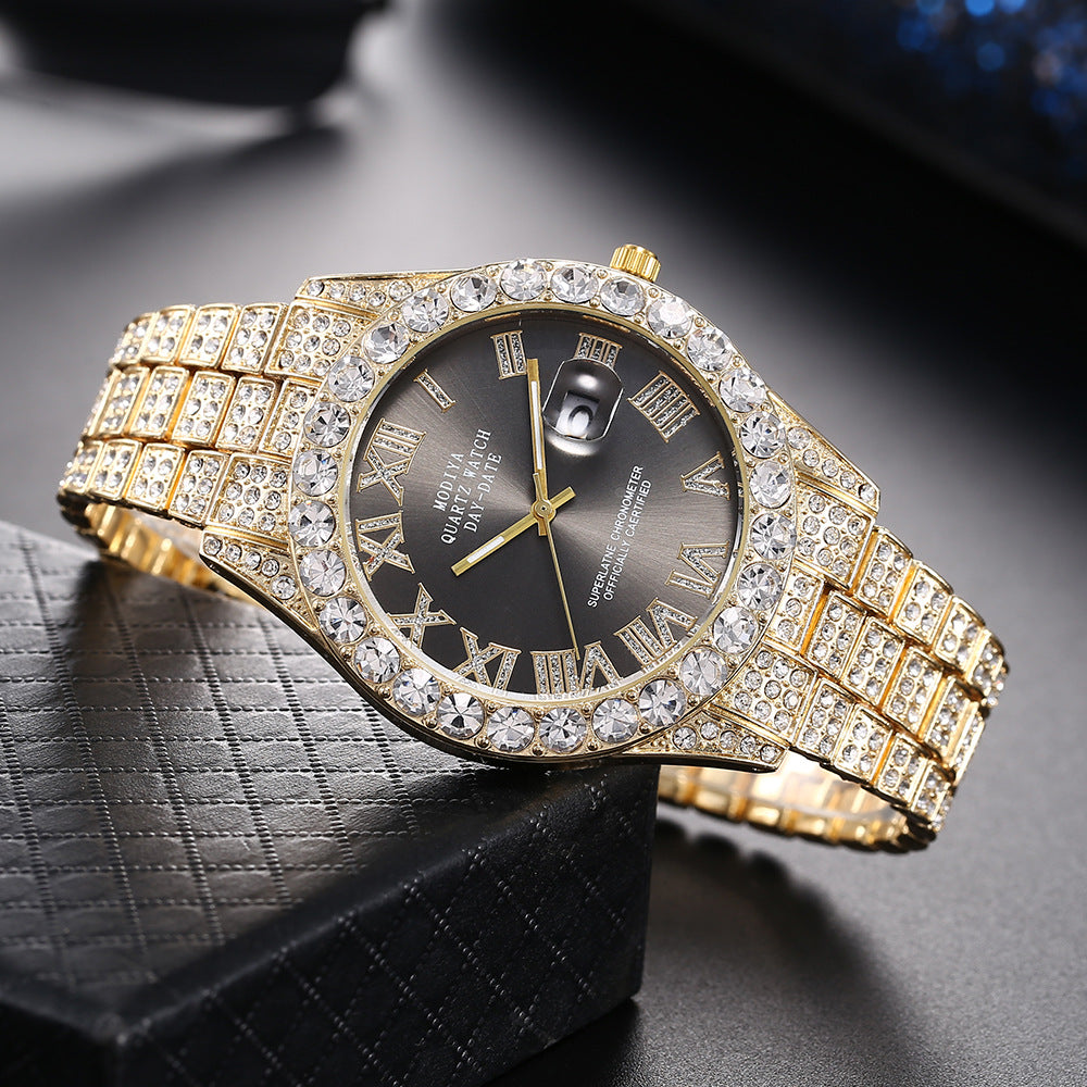 Strass-Zifferblatt Quarzuhr | LuxeStyle