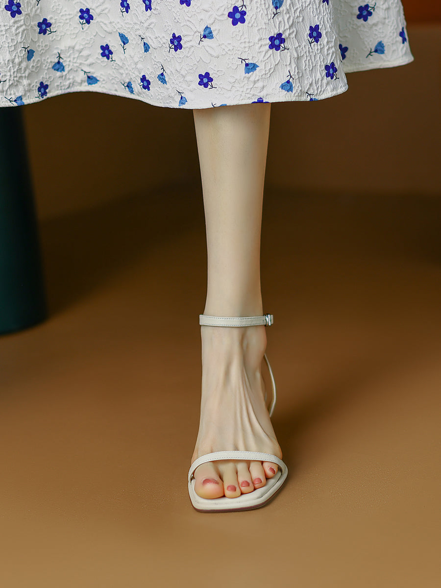 Damen-Sandalen mit Riemchen und mittelhohem Absatz – Bild 6 | LuxeStyle
