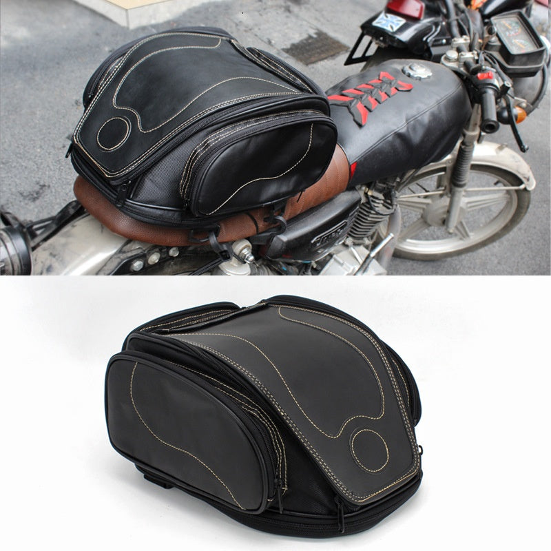 Retro Motorradtasche mit Helmfach – Bild 2 | LuxeStyle