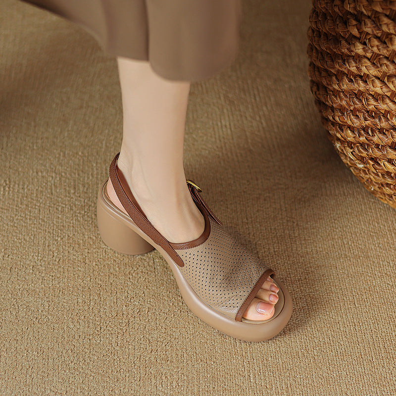Plateau High Heels aus Schafsleder – Bild 6 | LuxeStyle
