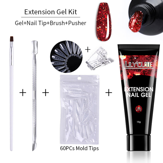 Nagelverlängerungs-Gel-Kit, 15ml