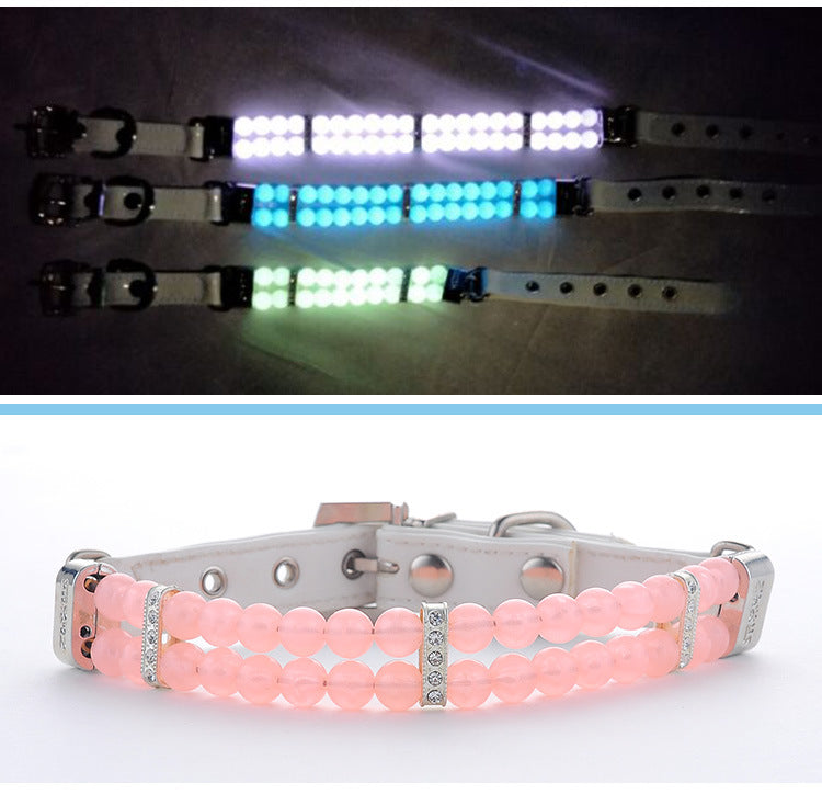 Halsband mit Leuchtperlen für Hunde | LuxeStyle
