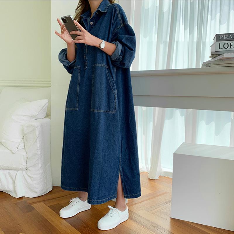 Retro A-Linien Midikleid mit Schlitz | LuxeStyle