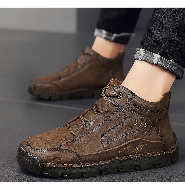 Herren High-Top Winterboots aus Leder