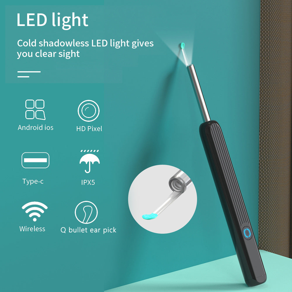 Ohrenreiniger mit Kamera und LED-Licht