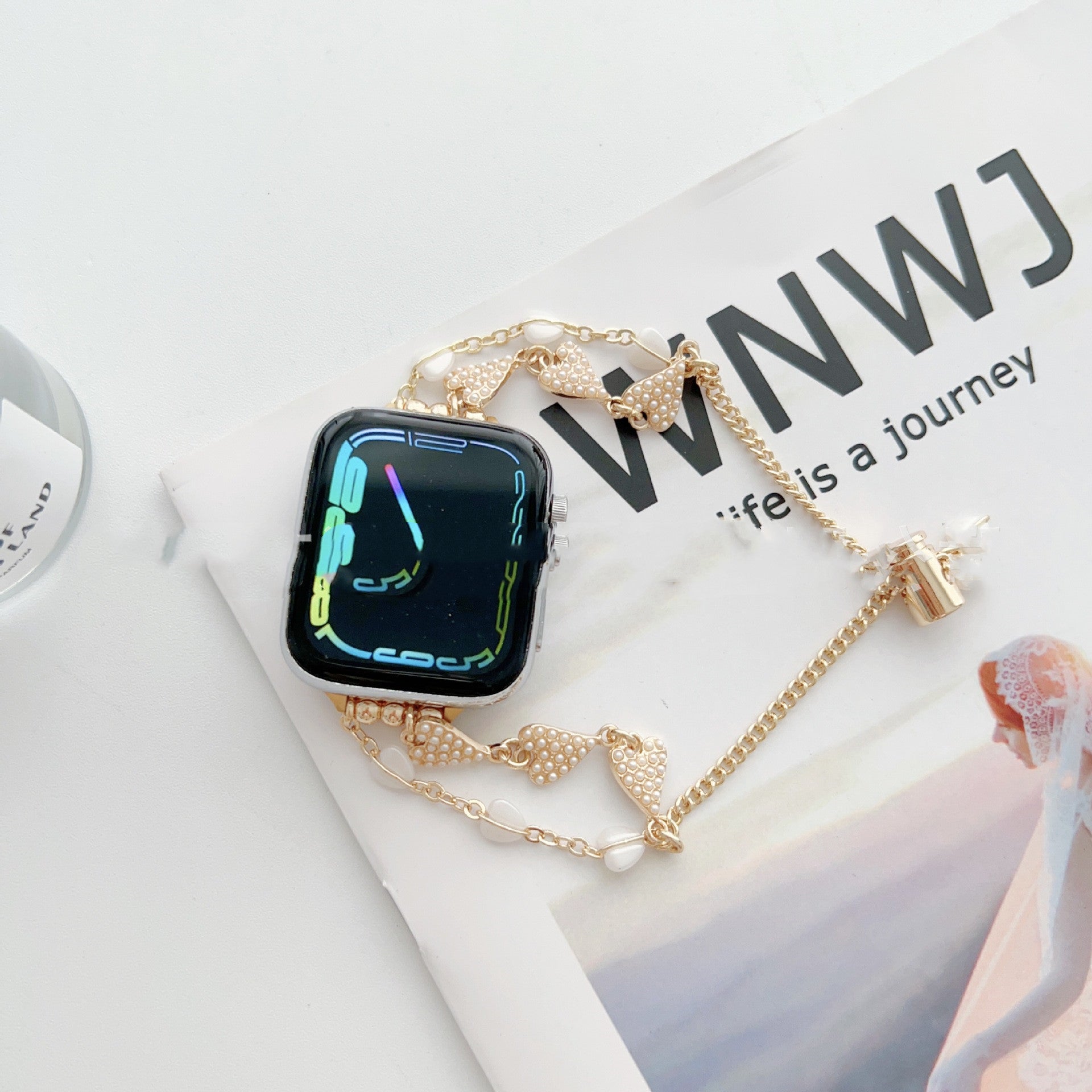 Love Bracelet Uhrenarmband mit Perlenkette – Ansicht 6