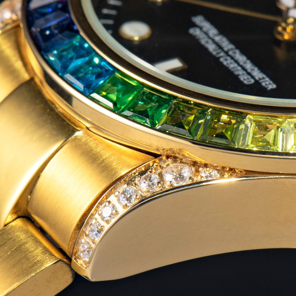 Herrenuhr mit bunten Kristallen – Bild 7 | LuxeStyle