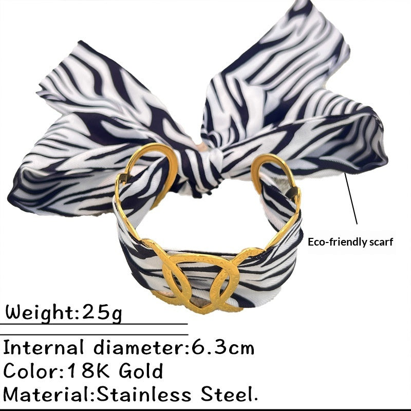 Breites Edelstahl-Openwork-Armband