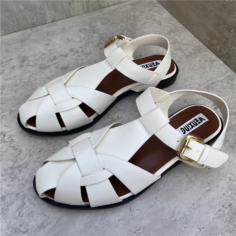 Retro Casual Sandalen mit runder Kappe
