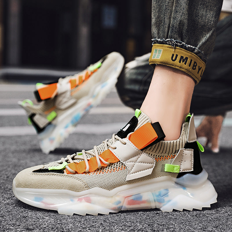 Atmungsaktive Freizeit-Sneakers mit dicker Sohle | LuxeStyle
