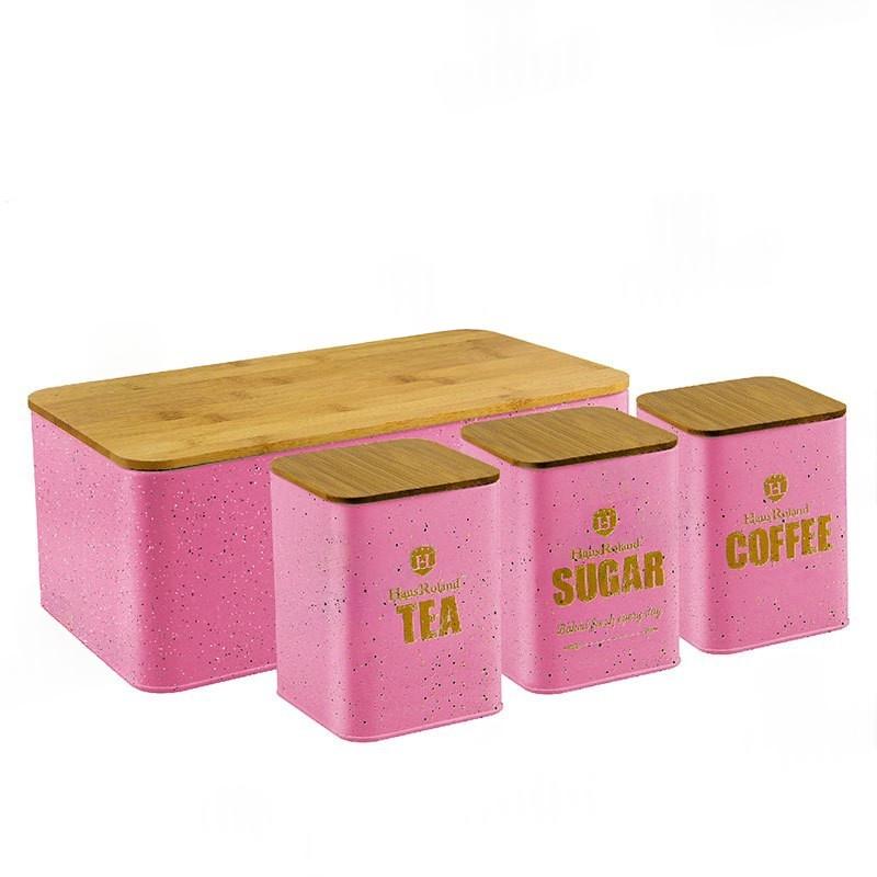 Stahlbox-Set 4er-Set aus Edelstahl, 1–2 Liter