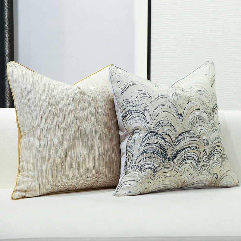Luxuriöser Jacquard Kissenbezug mit Streifen