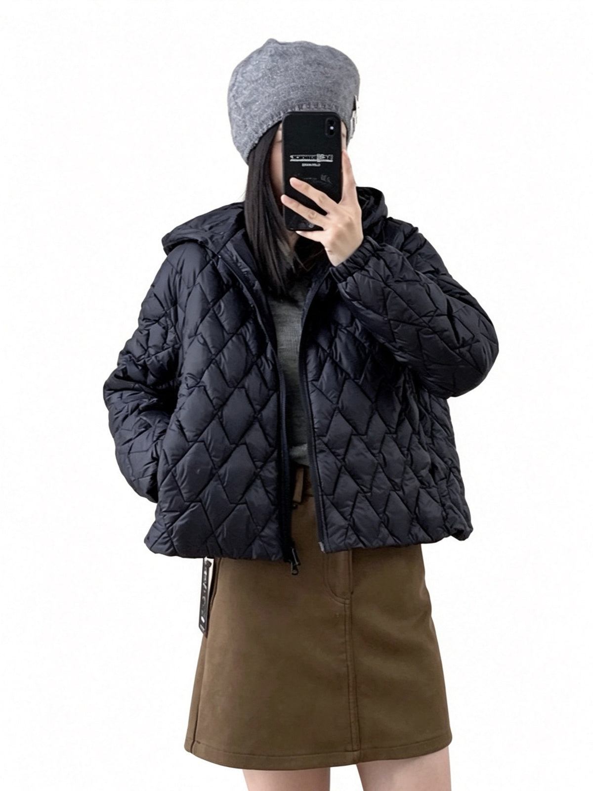 Leichter Baumwoll-Coat mit Kapuze | LuxeStyle
