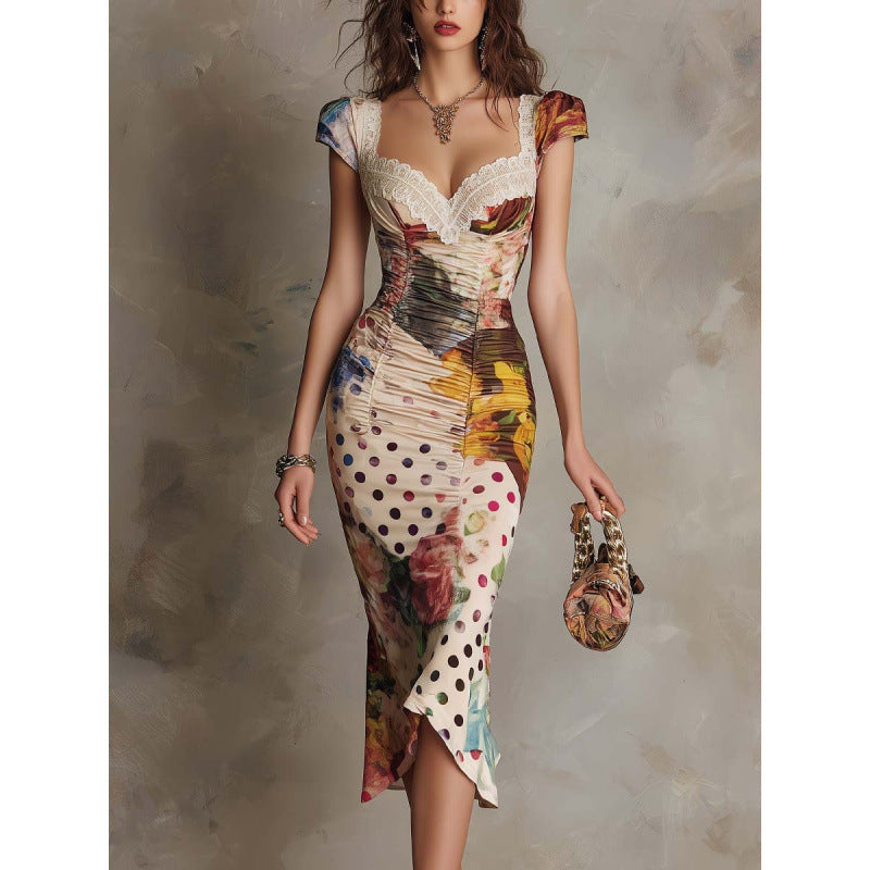 Figurbetontes Abendkleid mit hoher Taille – Bild 5 | LuxeStyle