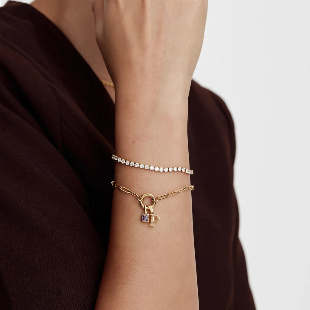 Gold-plattierter Papierklammer-Armband