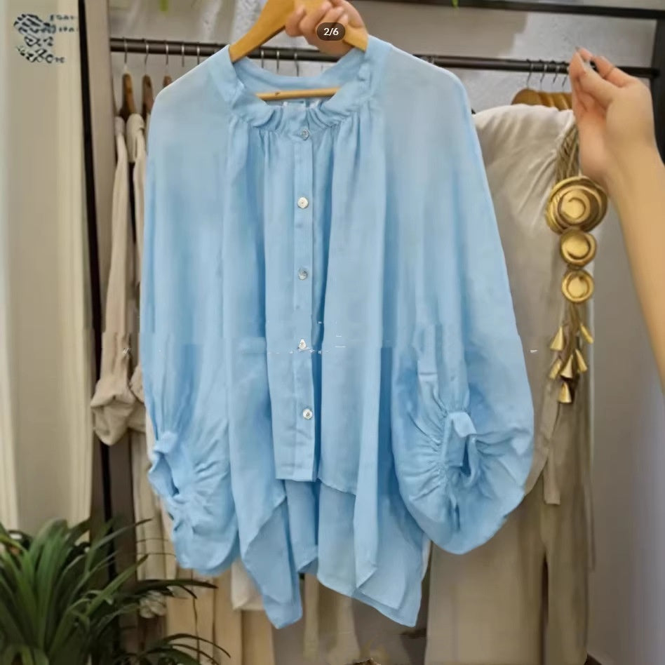 Lässiges Langarmshirt aus Baumwoll-Leinen-Mix – Bild 5 | LuxeStyle