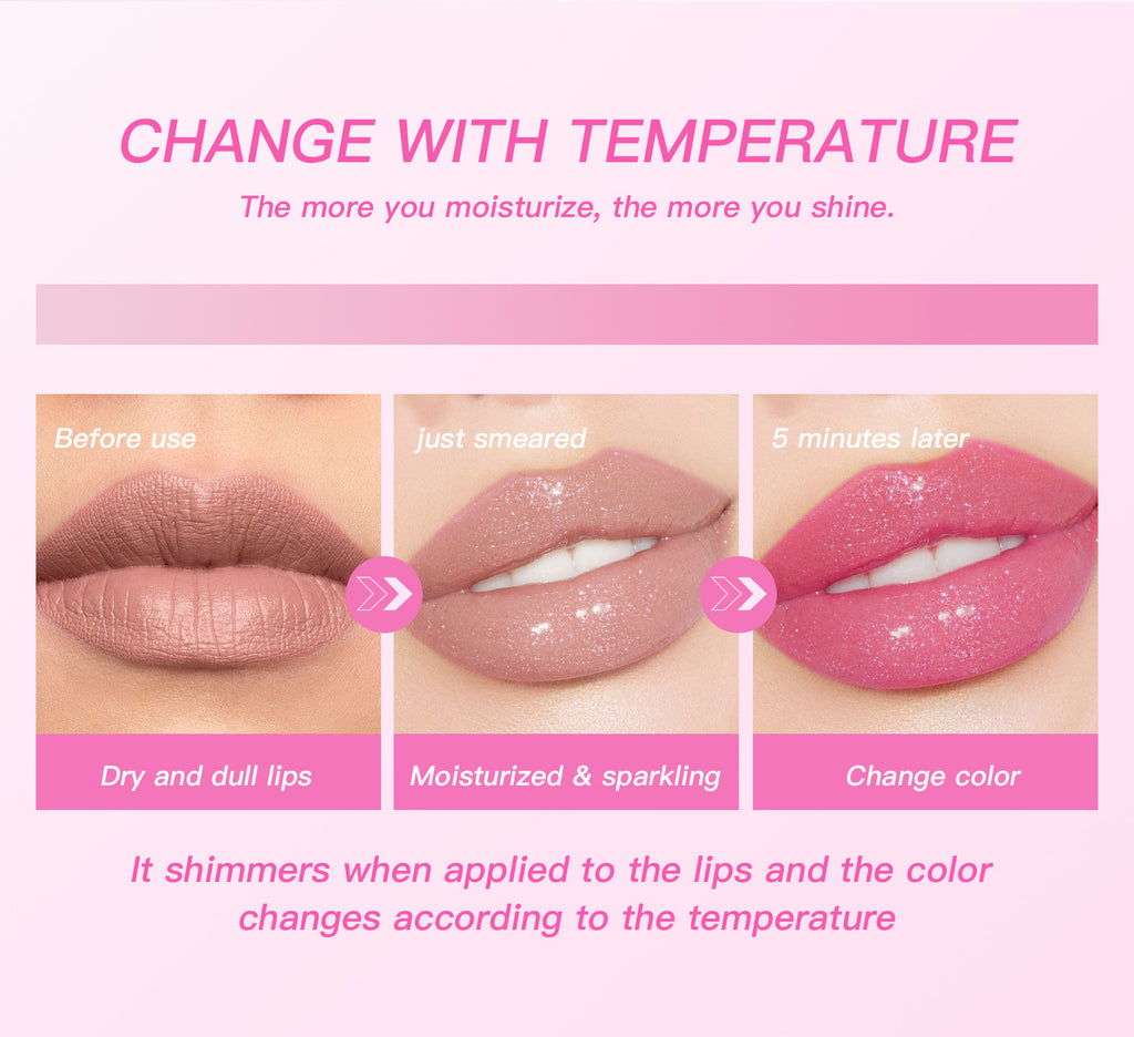 Farbveränderndes Lip Oil mit Glitzer