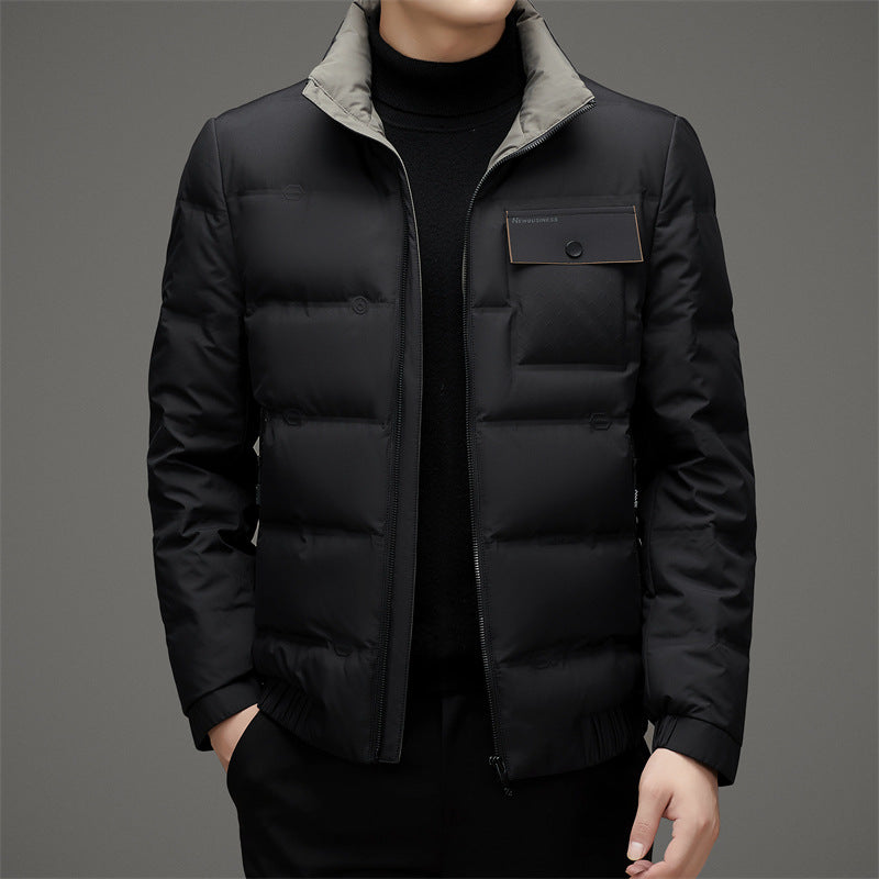 Herren Winter Daunenjacke mit Stehkragen – Bild 6 | LuxeStyle