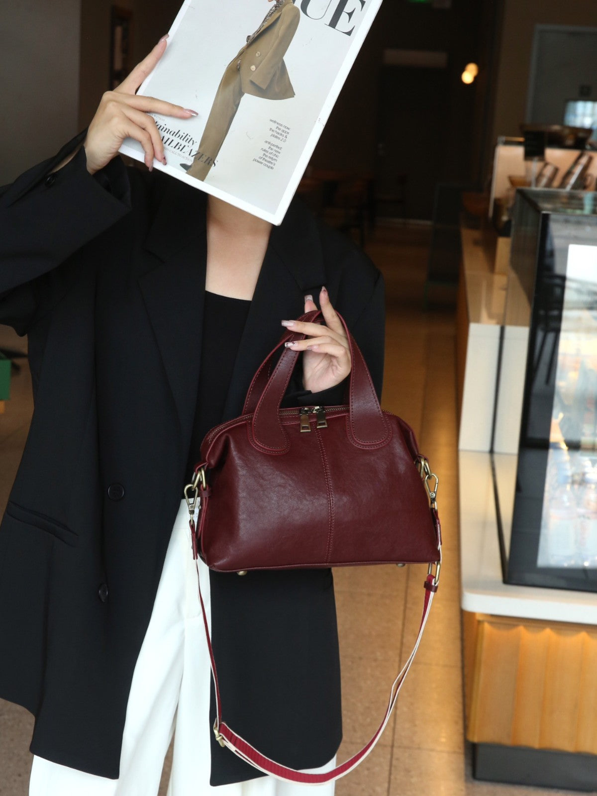 Leder-Tote