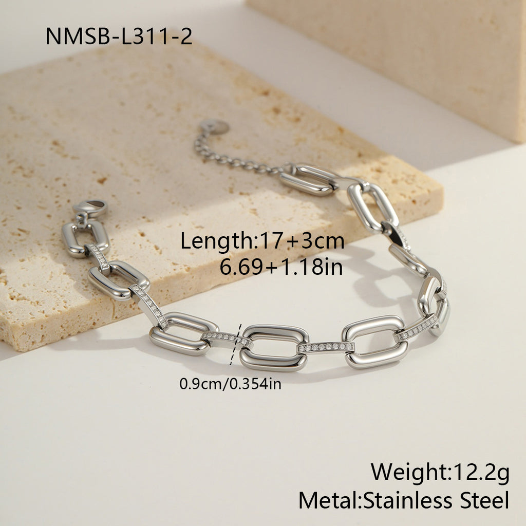 Herz-Zirkon Armband aus farbbeständigem Edelstahl – Bild 12 | LuxeStyle
