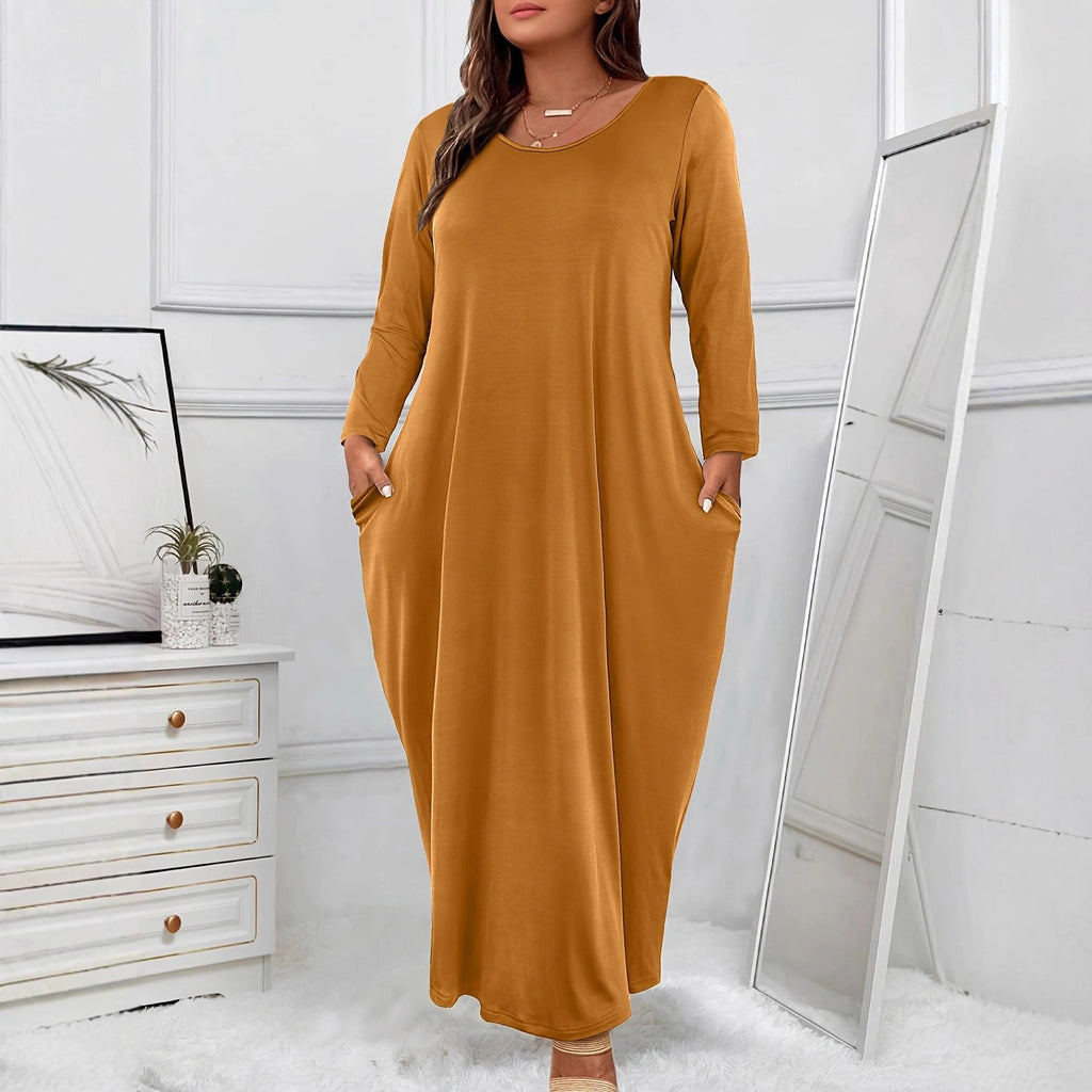 Kleid mit Rundhals und langen Ärmeln – Bild 6 | LuxeStyle