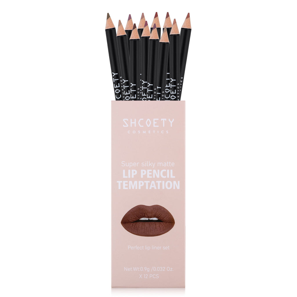 12 matte Lippenstifte & Liner Set
