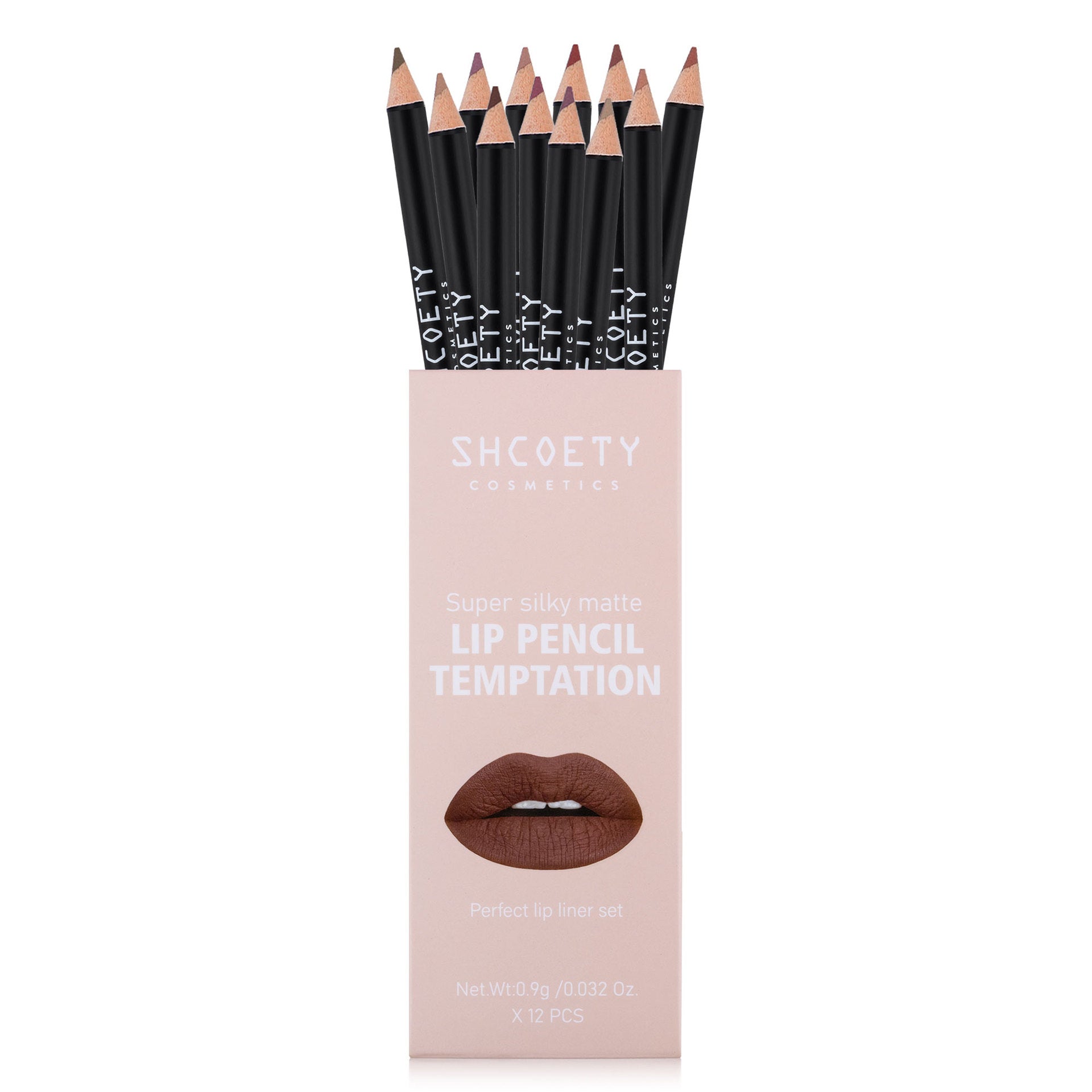 12 matte Lippenstifte & Liner Set
