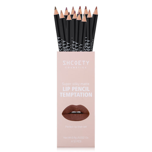 12 matte Lippenstifte & Liner Set