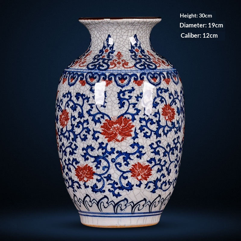 Keramik-Vase «Craquelé» · Antik-Glasur