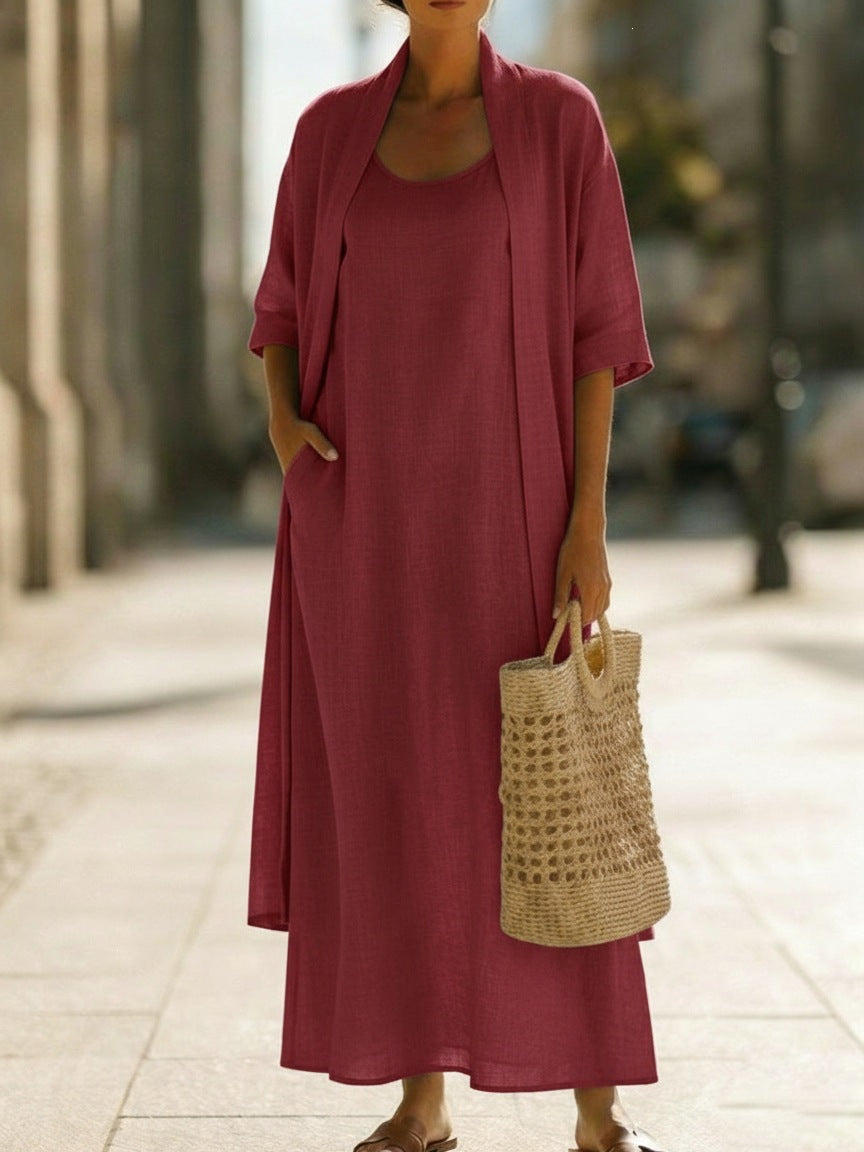 Elegantes Zweiteiler-Kleid im A-Linien-Schnitt