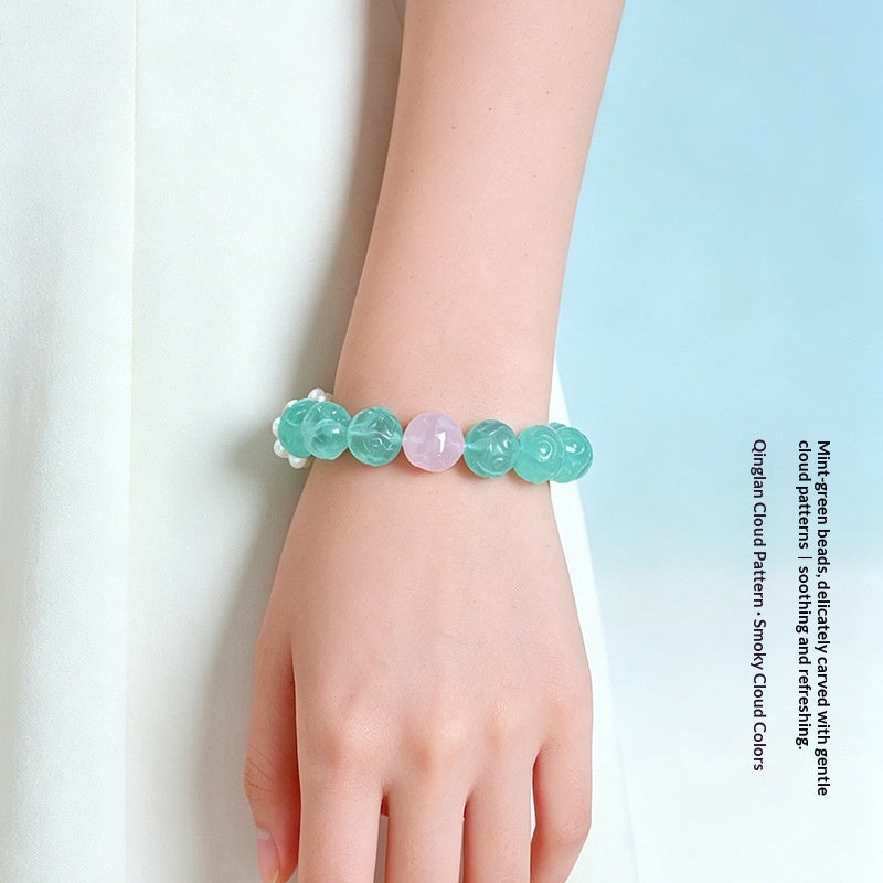 Armband mit facettierten grünen Fluoritperlen – Bild 4 | LuxeStyle
