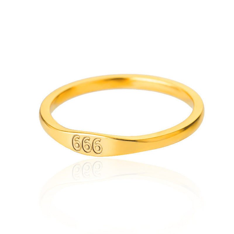Edelstahlring mit Buchstaben