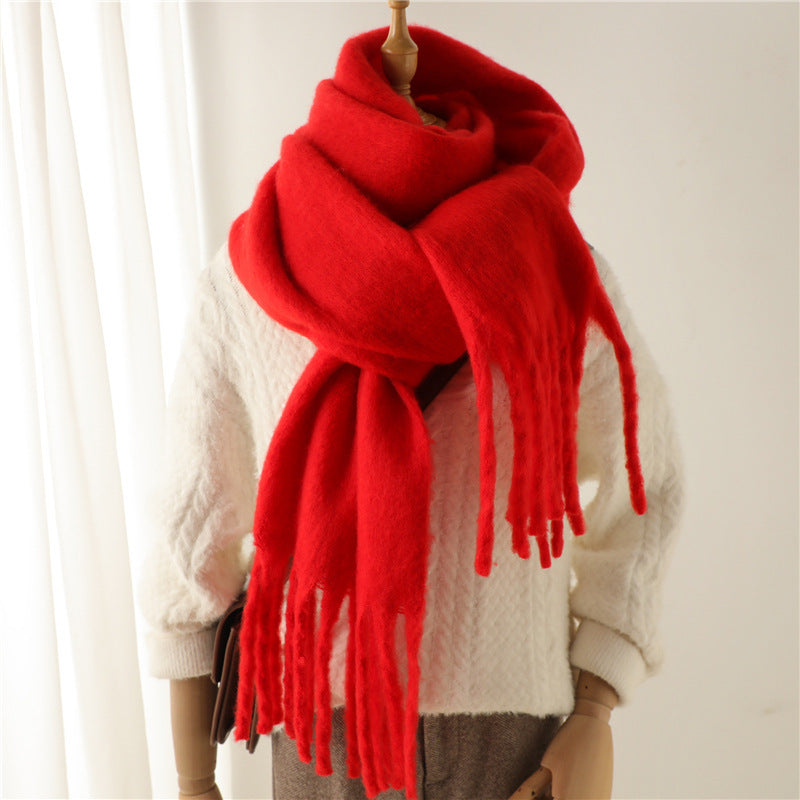 Winterthermal-Schal mit langen Pompons – Bild 8 | LuxeStyle