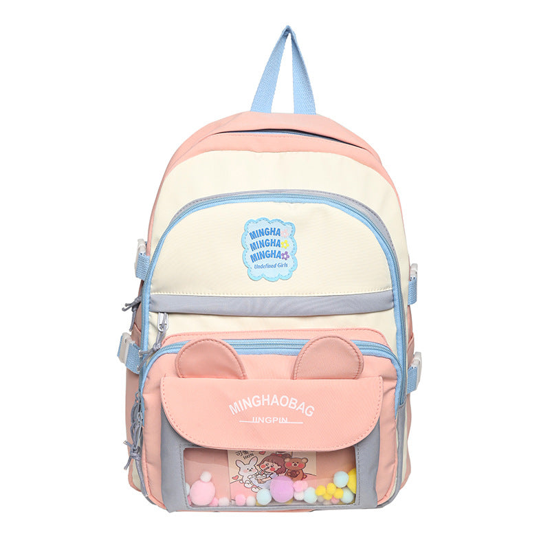 Nylon Rucksack mit Fuzzy-Ball Anhänger – Bild 20 | LuxeStyle