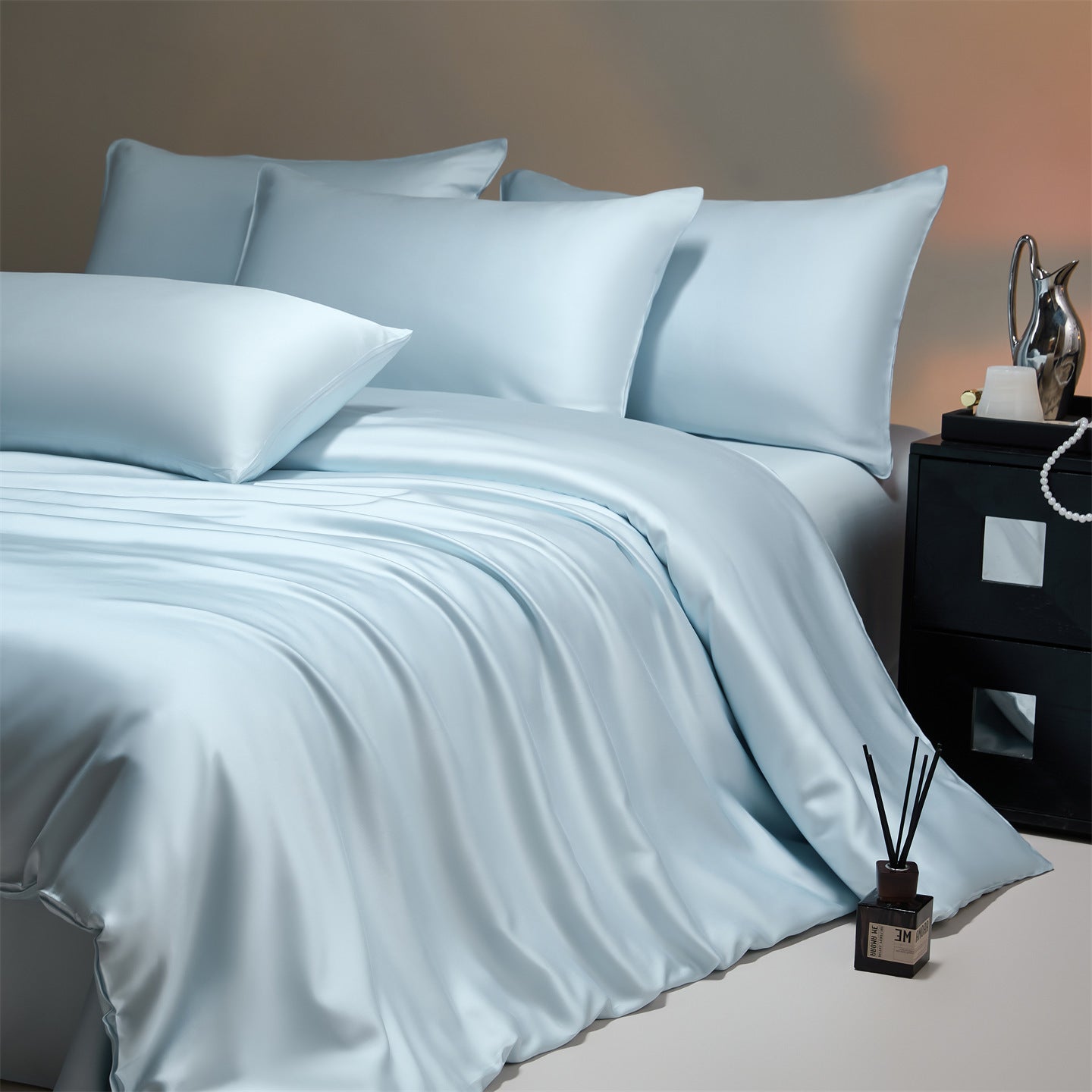 Tencel Satin-Bettwäsche-Set, 4-teilig