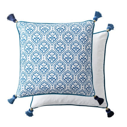 Kissenbezug Blau-Weiss Porzellan-Stil
