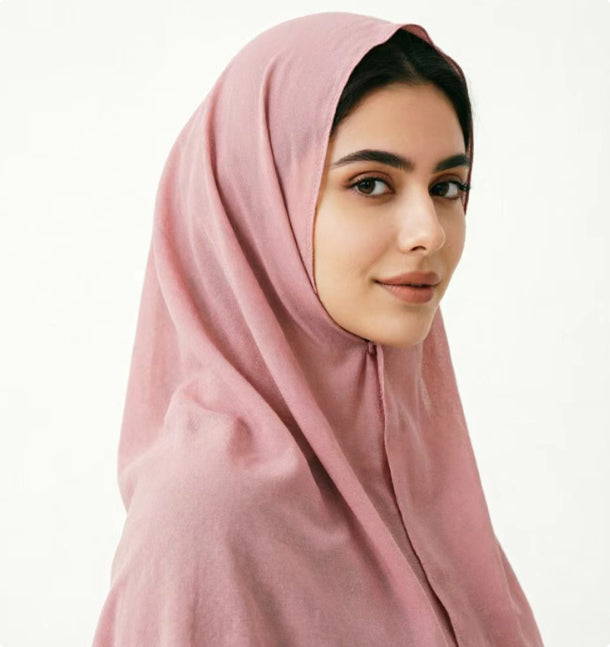 Leichter Chiffon-Hut-Schal in Kaffee, Rosa, Grau, Weiss | LuxeStyle