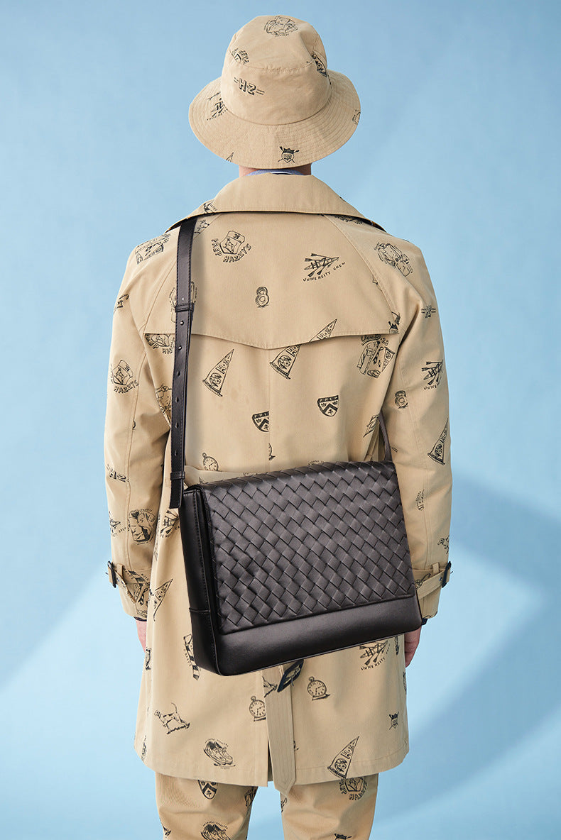Schwarze Ledertasche für Männer – Bild 2 | LuxeStyle
