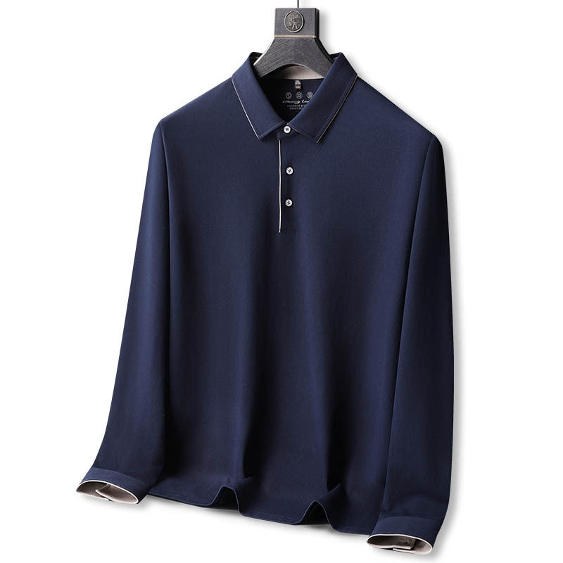 Herren Langarm-Polohemd aus Baumwolle | LuxeStyle