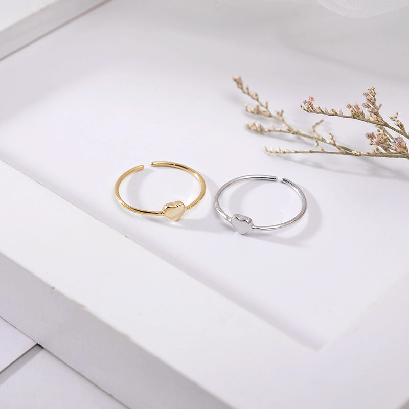 Verstellbarer Herz-Ring aus 925er Sterlingsilber – Bild 5 | LuxeStyle