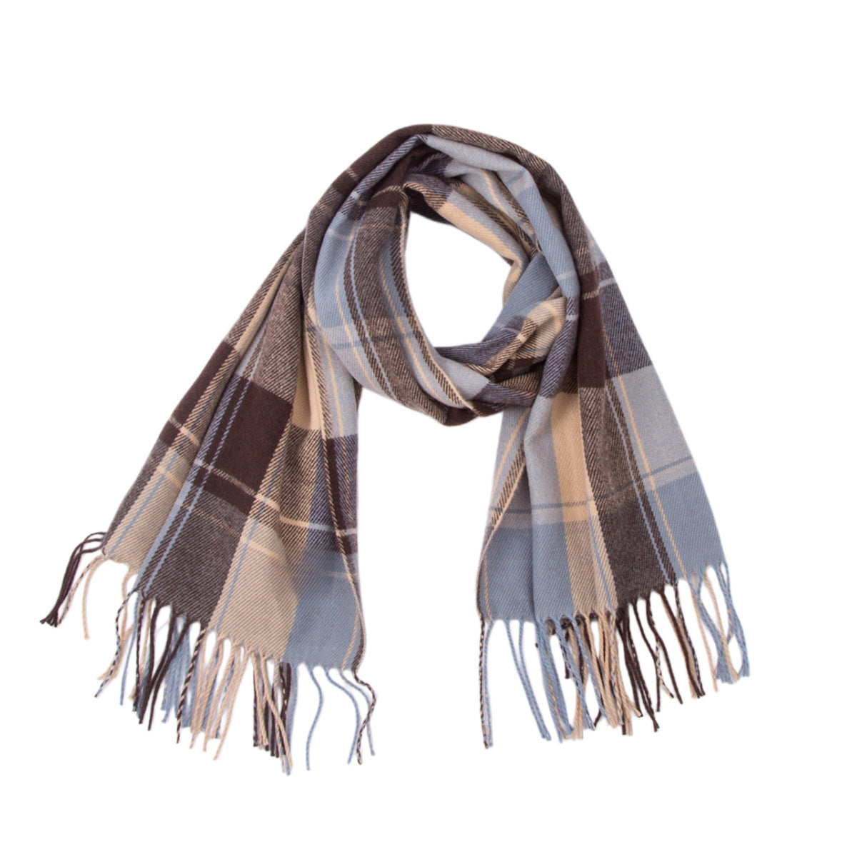 Taschenschal mit grossem Karomuster – Bild 4 | LuxeStyle