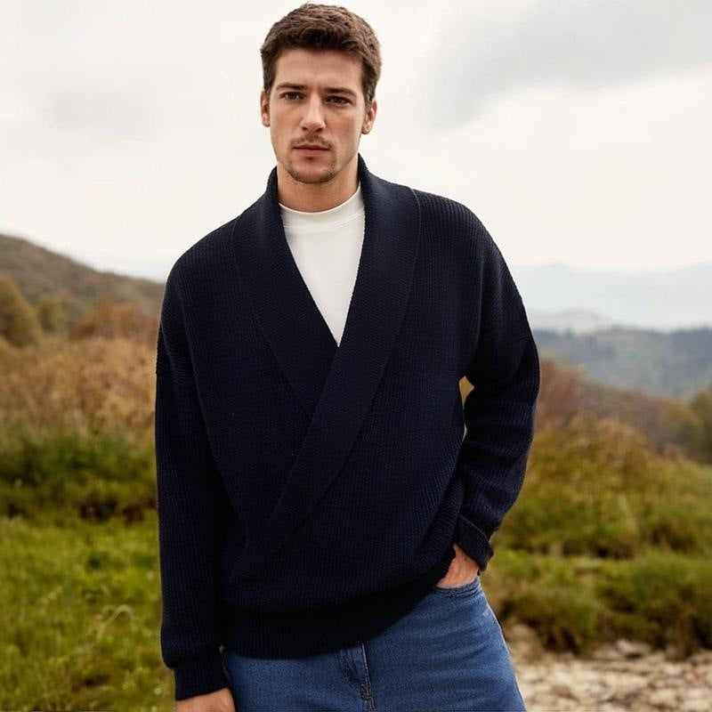 Herren Strickpullover mit V-Ausschnitt