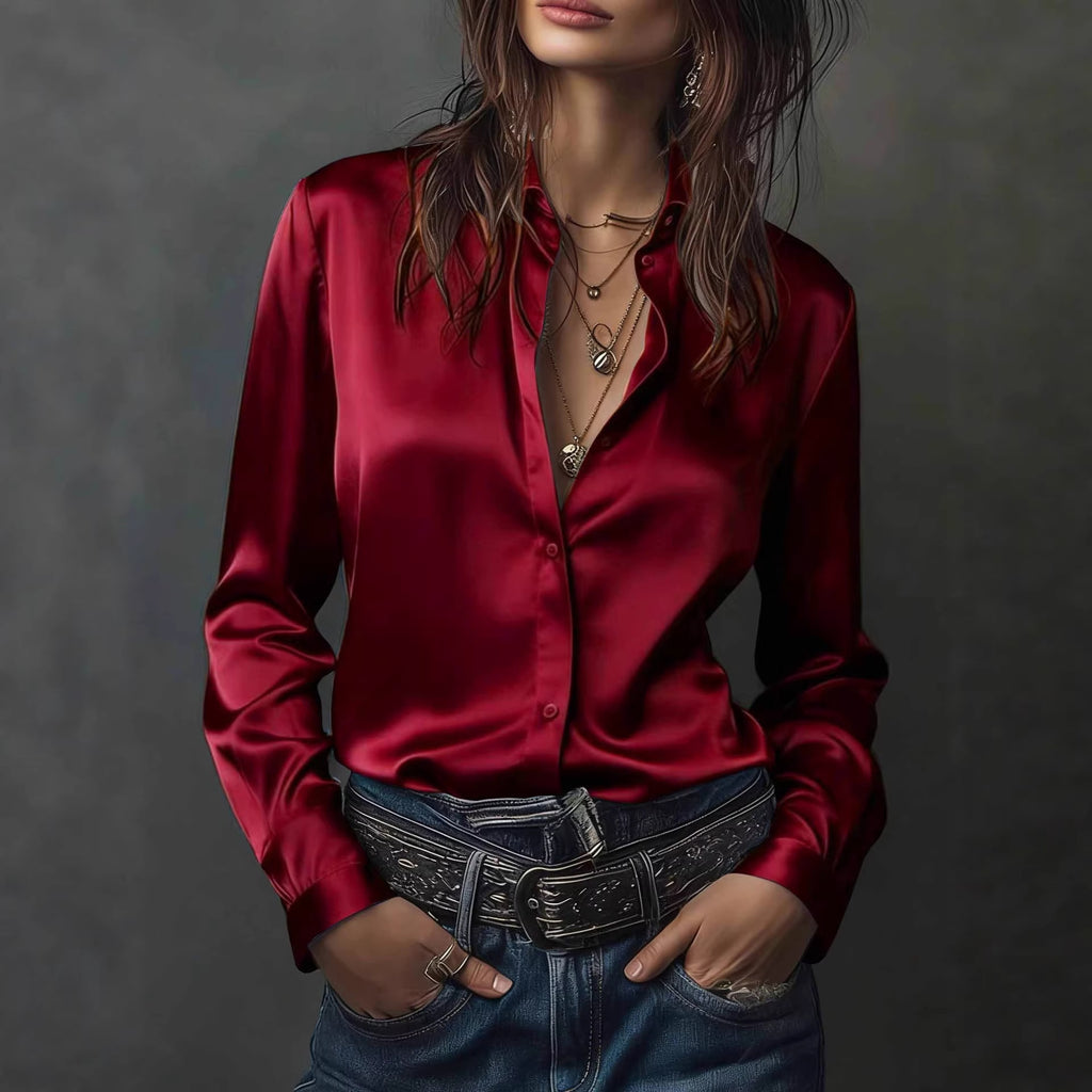Elegantes Satinhemd im Western-Stil – Bild 5 | LuxeStyle