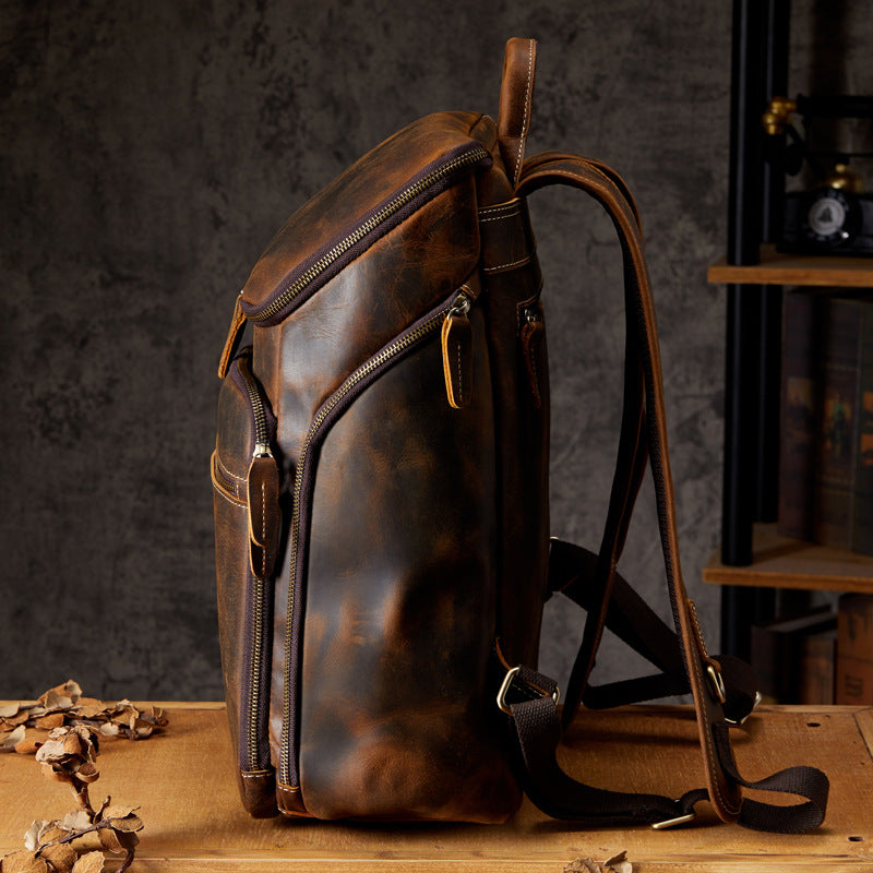 Vintage Rucksack aus Rindsleder
