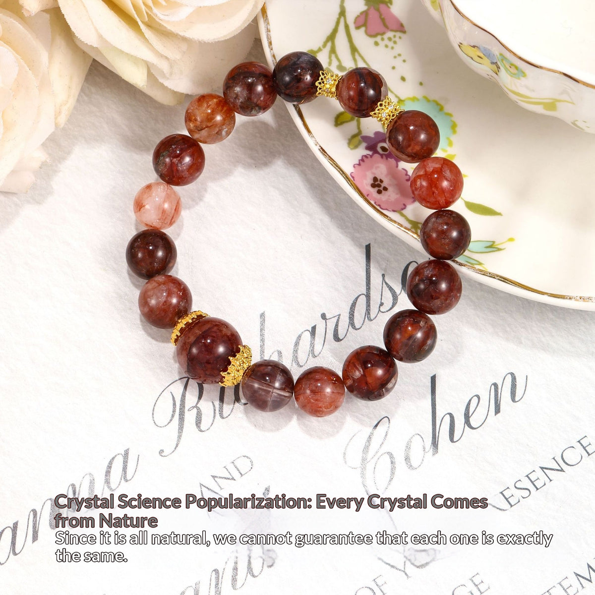 Armband mit roten Harz-Blumen – Bild 2 | LuxeStyle