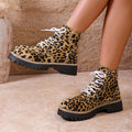 Ankle Boots mit Leopardenmuster